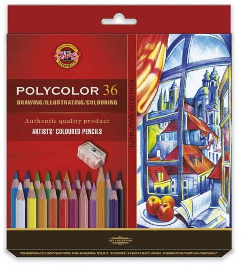 Koh-I-Noor Kredki ołówkowe Koh-I-Noor polycolor 36 kolorów 36 kol. (3835) Koh-I-Noor Kredki ołówkowe Koh-I-Noor polycolor 36 kolorów 36 kol. (3835)