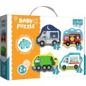 Trefl Puzzle Trefl puzzle baby classic pojazdy i zawody 3, 4, 5, 6 el. (36071)