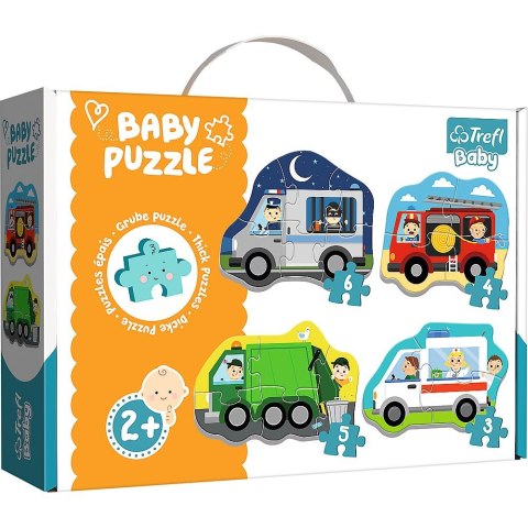 Trefl Puzzle Trefl puzzle baby classic pojazdy i zawody 3, 4, 5, 6 el. (36071)