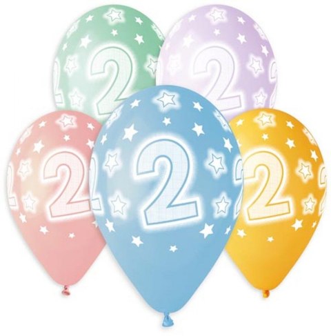 Godan Balon gumowy Godan Premium Hel z nadrukiem 2, 13 cali/5 sztuk mix 330mm 13cal (GS120/2)