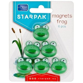 Starpak Magnes Starpak żabki zielone śr. 25mm (438889) 6 sztuk