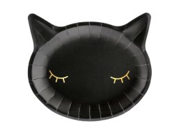 Partydeco Talerz jednorazowy Partydeco Halloween kotek czarny 1op/6szt. śr. 220mm 6 szt (TPP60)