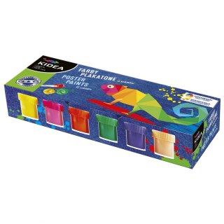 Kidea Farby plakatowe Kidea KIDART kolor: mix 20ml 12 kolor. (FP12KKA)