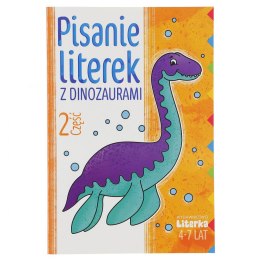 Literka Książeczka edukacyjna Pisanie literek z dinozaurami część 2 Literka