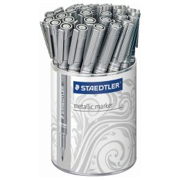 Staedtler Marker permanentny Staedtler metaliczny, srebrny 1,0-2,0mm okrągła końcówka (8323-81)
