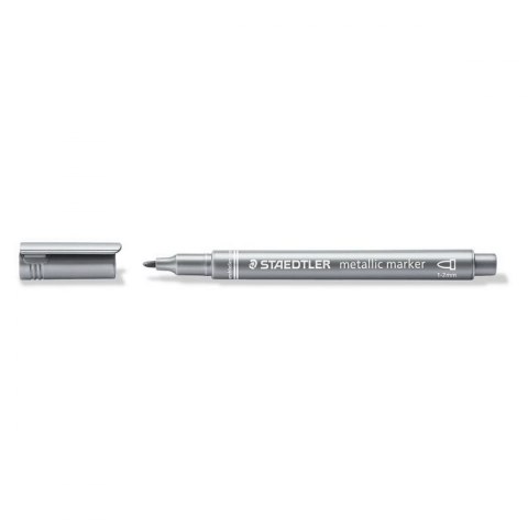 Staedtler Marker permanentny Staedtler metaliczny, srebrny 1,0-2,0mm okrągła końcówka (8323-81)