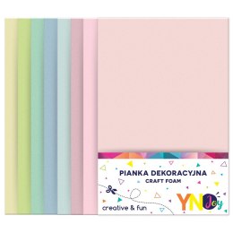 Interdruk Arkusz piankowy Interdruk pianka dekoracyjna Pastel kolor: mix 8 ark. (IPIANC-020)