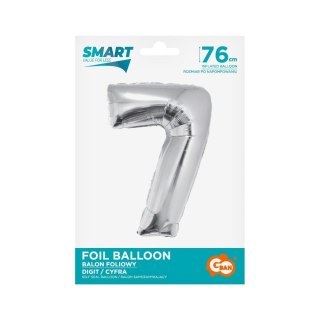 Godan Balon foliowy Godan Smart cyfra 7 srebrna 76cm (CH-SSR7)