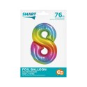 Godan Balon foliowy Godan Smart cyfra 8 tęcza 76cm (CH-STC8)