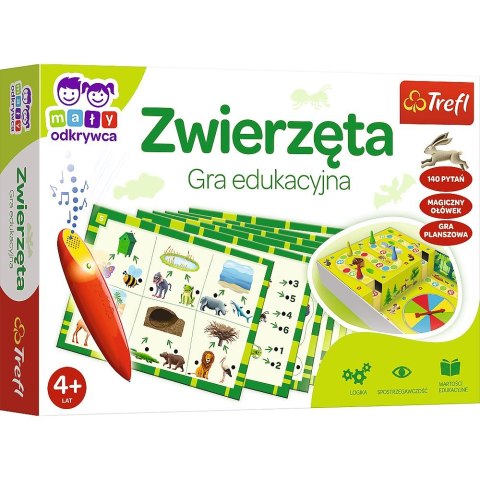 Trefl Gra edukacyjna Trefl Zwierzęta Mały Odkrywca i Magiczny Ołówek Zwierzęta Magiczny ołówek (02111)