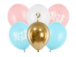 Partydeco Balon gumowy Partydeco Boy or Girl, mix mix 300mm (SB14P-308-000-6)