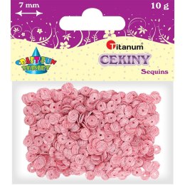 Titanum Cekiny Titanum Craft-Fun Series Okrągłe paseczki różowo-białe