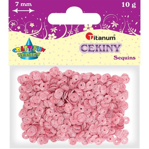 Titanum Cekiny Titanum Craft-Fun Series Okrągłe paseczki różowo-białe