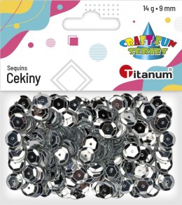 Titanum Cekiny Titanum Craft-Fun Series okrągłe 9mm srebrne 14g (CM9S)