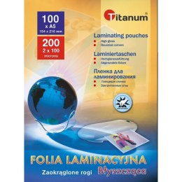Titanum Folia do laminowania A5 przezroczysty 100mic. [mm:] 154x216 Titanum