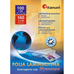 Titanum Folia do laminowania A6 przezroczysty 80mic. [mm:] 111x154 Titanum