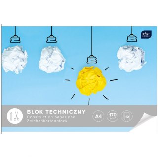 Interdruk Blok techniczny Interdruk A4 biały 170g 10k (BLT)