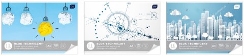 Interdruk Blok techniczny Interdruk A4 biały 170g 10k (BLT)