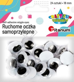 Titanum Oczka Titanum Craft-Fun Series samoprzylepne 18mm 24 szt