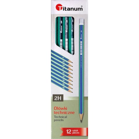 Titanum Ołówek Titanum bez gumki 2H 2H (AS034B)