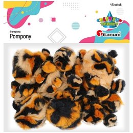 Titanum Pompony Titanum Craft-Fun Series cętki tygrysa brązowy 45 szt (16073E)