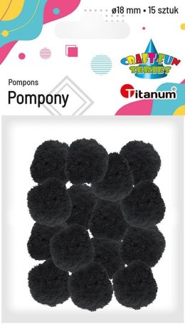 Titanum Pompony Titanum Craft-Fun Series czarne 15 szt