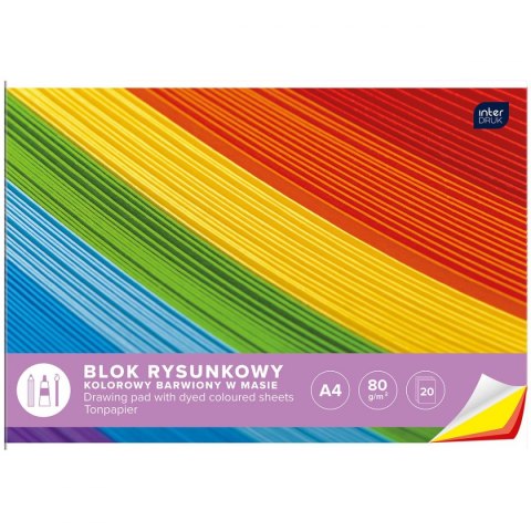 Interdruk Blok rysunkowy Interdruk bloki A4 kolorowy 80g 20k [mm:] 210x297 (BLRK)