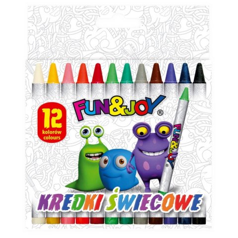 Fun&Joy Kredki świecowe Fun&Joy 12 kolorów