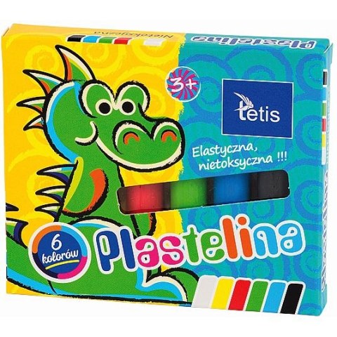 Tetis Plastelina Tetis 6 kol. mix 15g (KP001-A)