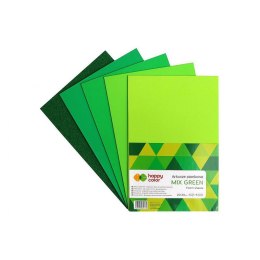 Happy Color Arkusz piankowy Happy Color kolor: mix zielony 5 ark. [mm:] 200x300 (HA 7135 2030-GREEN)