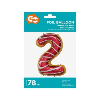 Godan Balon foliowy Godan cyfra 2 CIASTECZKO 34cal (BC-HCS2)