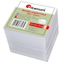 Titanum Kostka papierowa klejona duża biały [mm:] 85x85x 75 Titanum