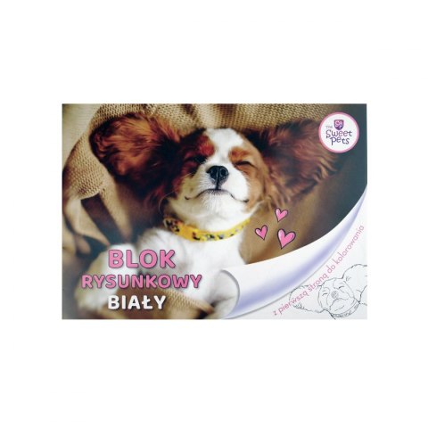 Beniamin Blok rysunkowy Beniamin The Sweet Pets A4 biała 80g 20k [mm:] 296x210