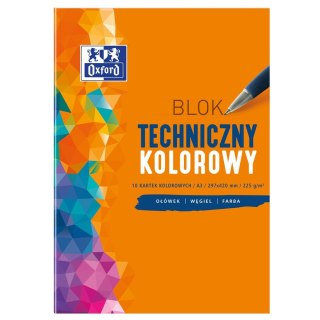 Oxford Blok techniczny Oxford Oxford A3 kolorowy 225g 10k (400093234)