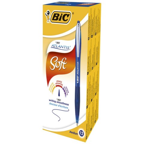 Bic Długopis olejowy Bic Atlantis Soft Metal Clic niebieski 1,2mm