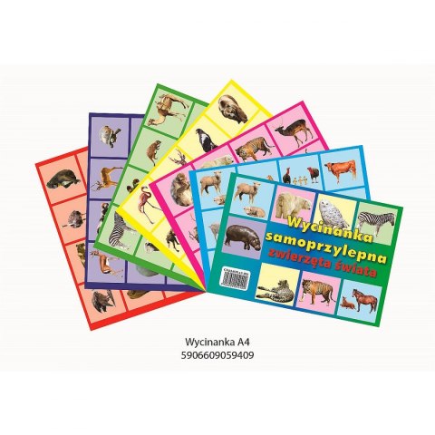 Cormoran Zeszyt papierów kolorowych Cormoran zwierzęta świata A4