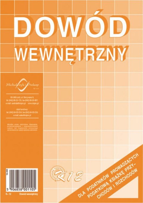 Michalczyk i Prokop Druk offsetowy Michalczyk i Prokop Dowód wewnętrzny A5 A5 40k. (K-12)