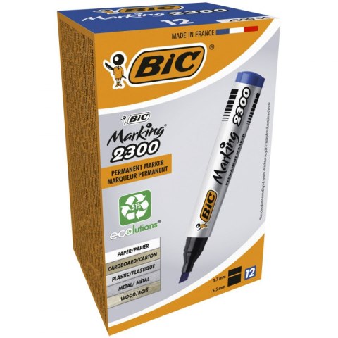 Bic Marker permanentny Bic Marking 2300, niebieski 3,7-5,5mm ścięta końcówka (8209253)