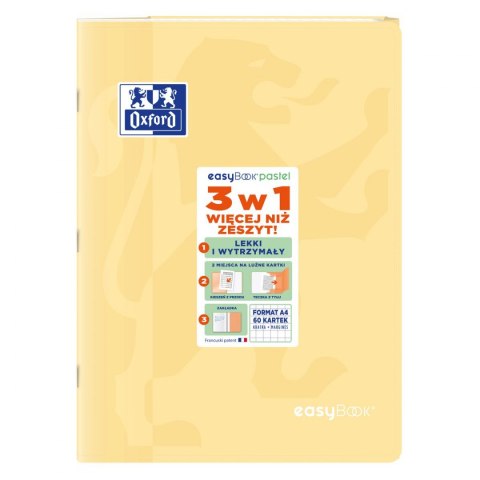 Oxford Zeszyt Oxford EASYBOOK PASTEL A4 60k. 90g krata (400161237)