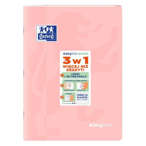 Oxford Zeszyt Oxford EASYBOOK PASTEL A4 60k. 90g krata (400161237)