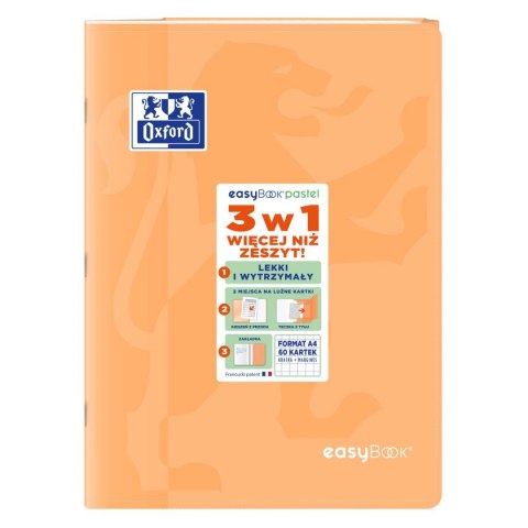 Oxford Zeszyt Oxford EASYBOOK PASTEL A4 60k. 90g krata (400161237)