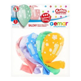 Godan Balon gumowy Godan Premium Hel z nadrukiem 1, 13 cali/5 sztuk mix 330mm 13cal (GS120/1)