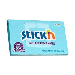 Stick'n Notes samoprzylepny Stick'n 360 stopni niebieski 100k [mm:] 127x76 (21557)