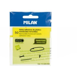 Milan Karteczki samoprzylepne przezroczyste żółte MILAN FLUO 76 x 76 mm, 50 szt.