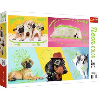 Trefl Puzzle Trefl Odlotowe psy Neon Color Line 1000 el. (10578)