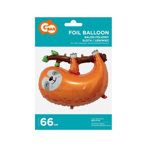 Godan Balon foliowy Godan leniwiec - brązowy 79 cm (BF-HLNB)