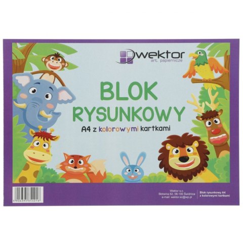 Wektor Blok rysunkowy Wektor kolor A4 mix 80g 20k