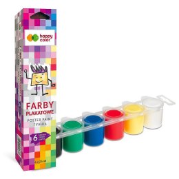 Happy Color Farba tempera Happy Color kolor: mix 25ml 6 kolor. (HA 3310 0025-K6)