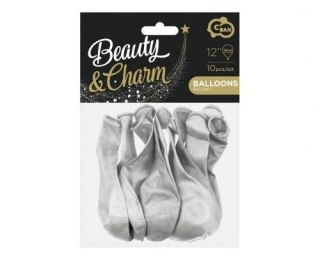 Godan Balon gumowy Godan Beauty&Charm metalik srebrny 10 sztuk metalizowany srebrny 12cal (CB-1MSR)