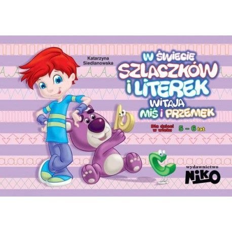 Książeczka edukacyjna W świecie szlaczków i literek witają miś i Przemek. Książeczka edukacyjna W świecie szlaczków i literek witają miś i Przemek.